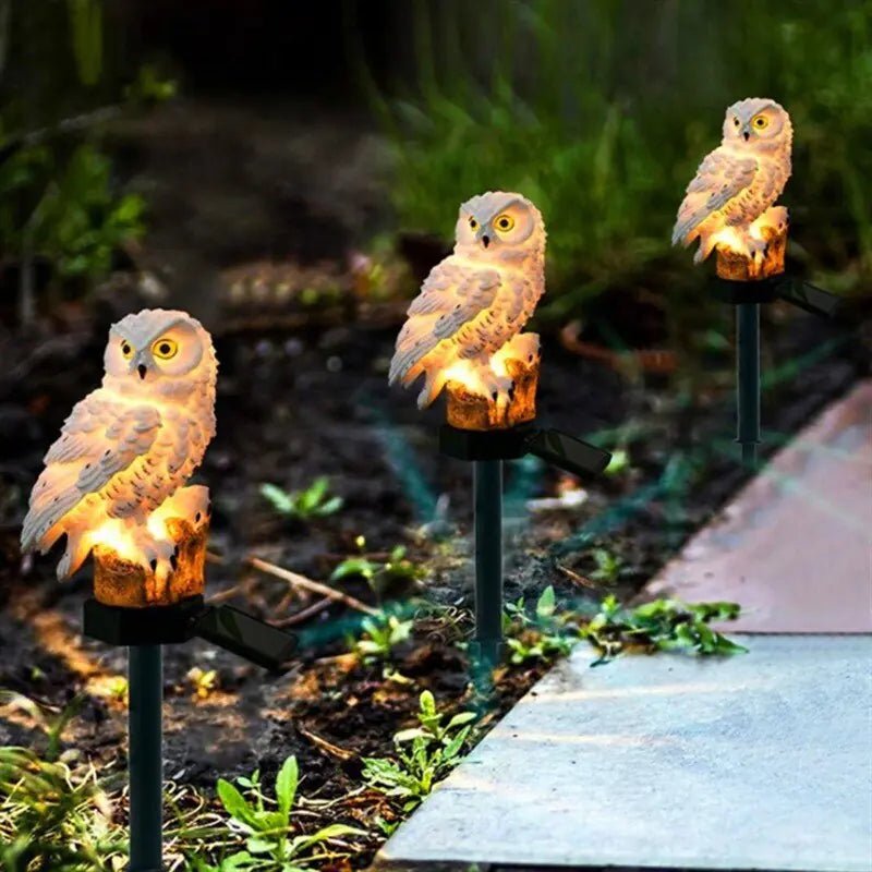 Eco - Friendly Owl Garden Lamps - BRILLANTREE