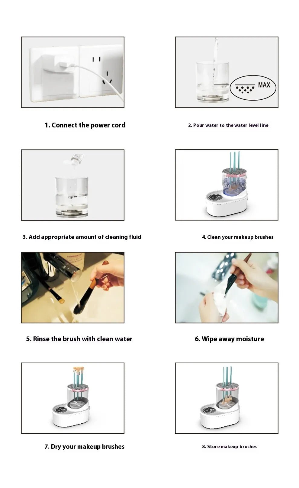 Electric Makeup Brush Cleaner & Dryer - BRILLANTREE