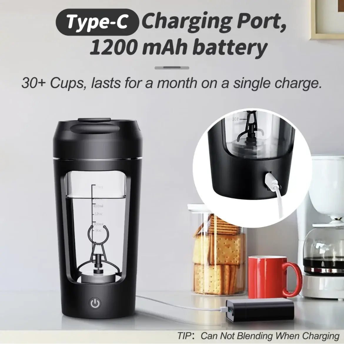 Electric Portable Whey Protein Shaker Bottle - BRILLANTREE