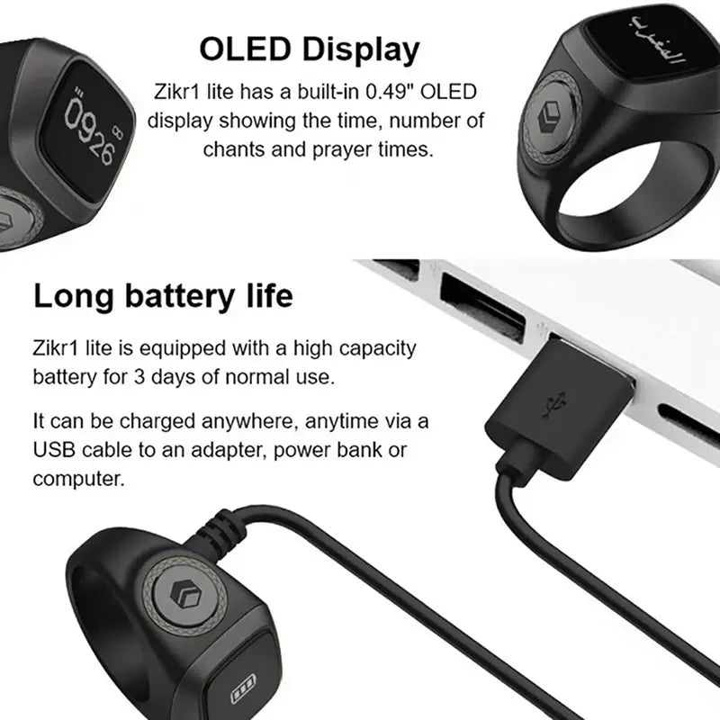Smart Bluetooth Tasbih Ring For Muslims - BRILLANTREE
